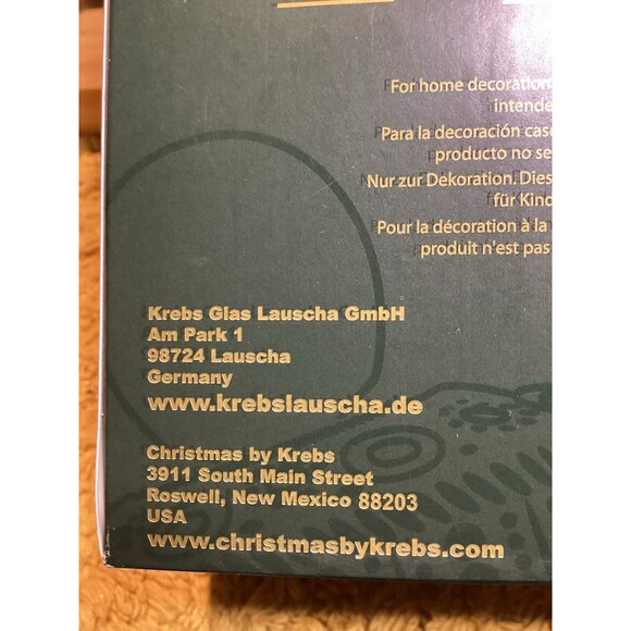 Krebs Glass Christmas Ornaments Red /Velvet Balls With Floral Glitterlace 8 - Picture 9 of 9